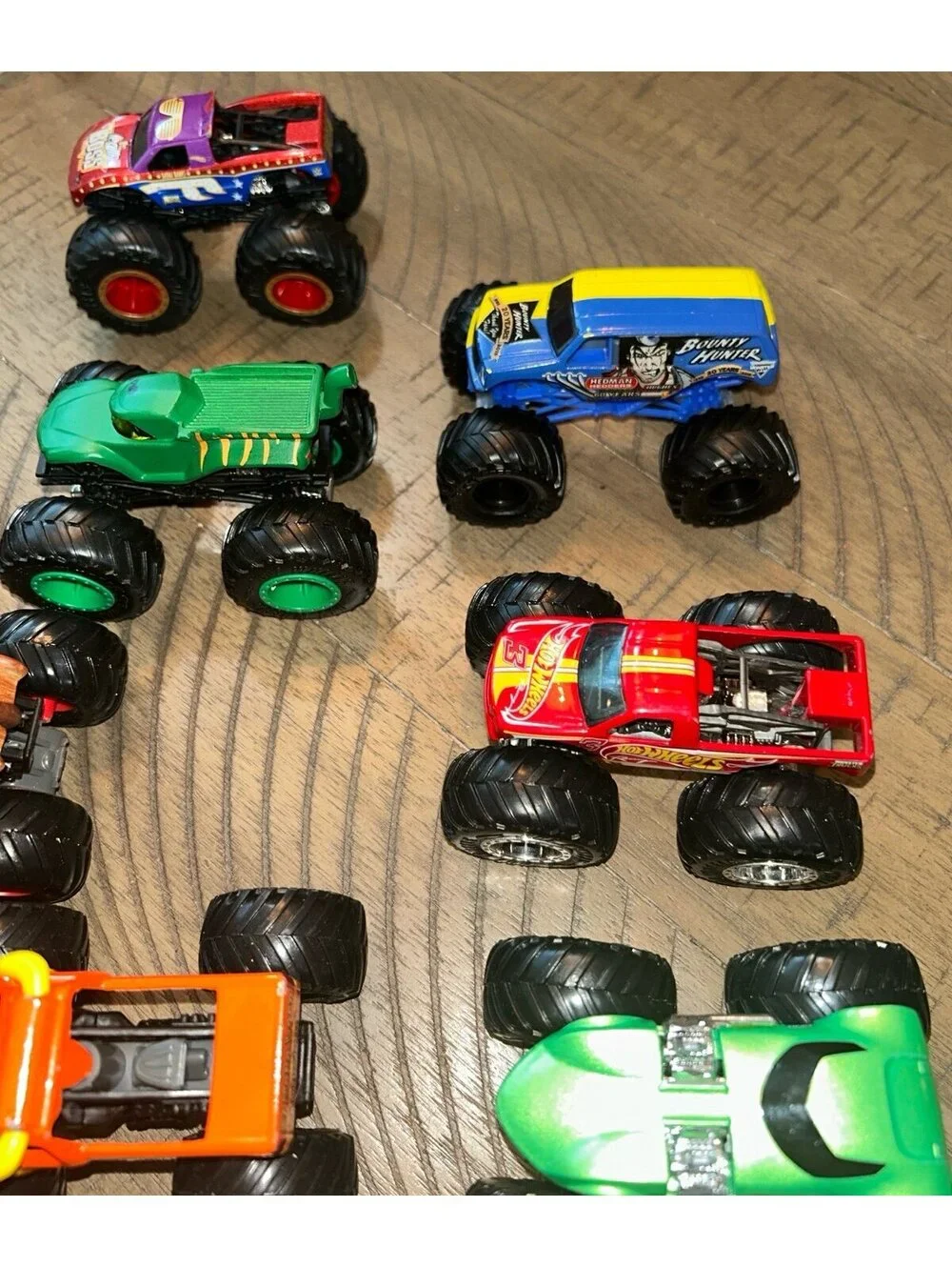 Hot Wheels Monster Trucks Lot of 11 Mixed Vehicles Shark Truck Grave Digger More